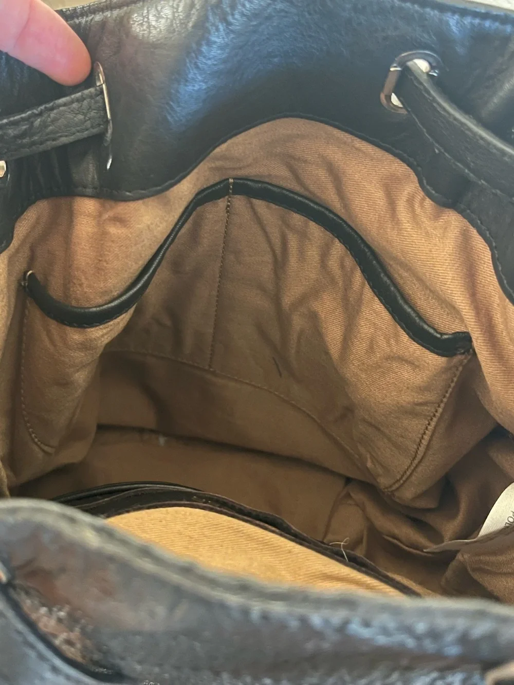 Kelsi Dagger bucket bag leather backpack